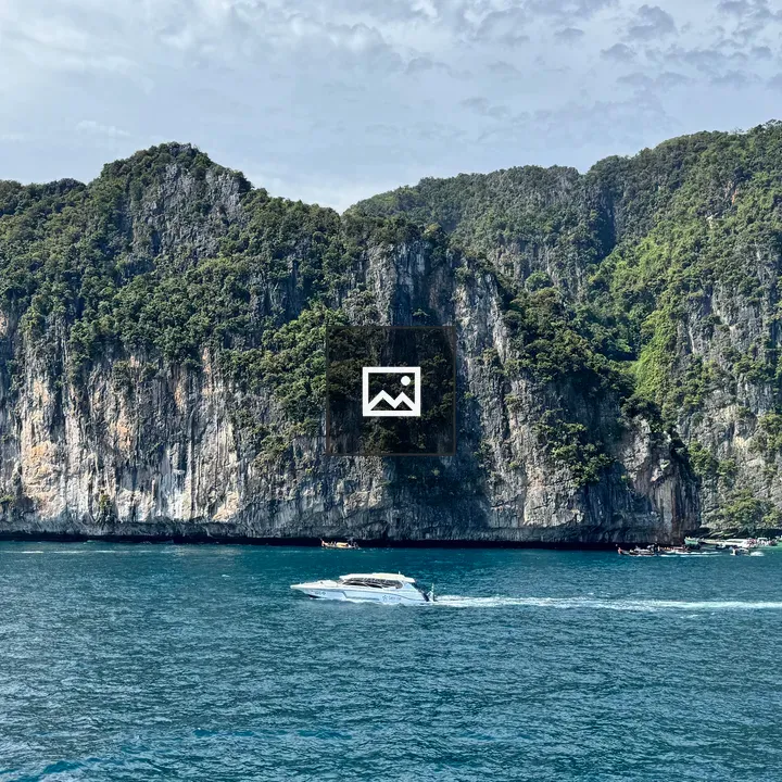 View from a Moving Boat of Cliffs