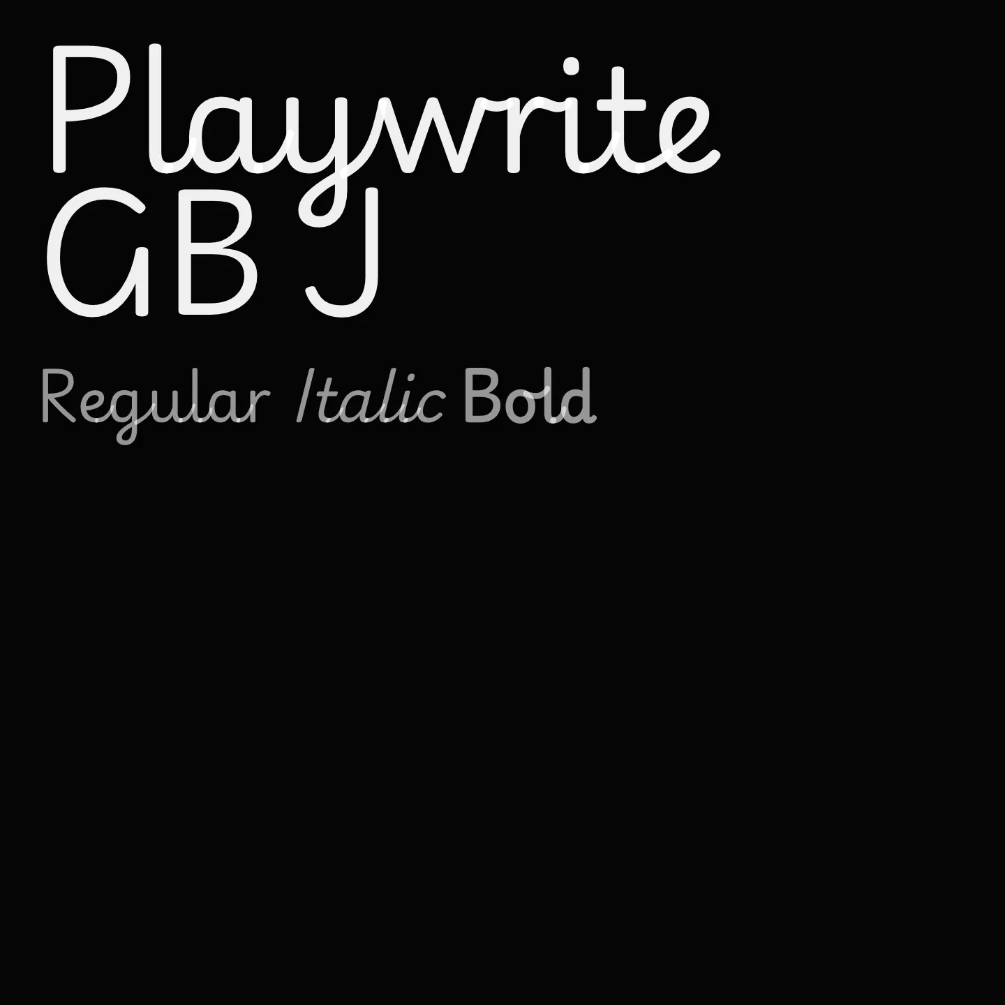 Playwrite GB J