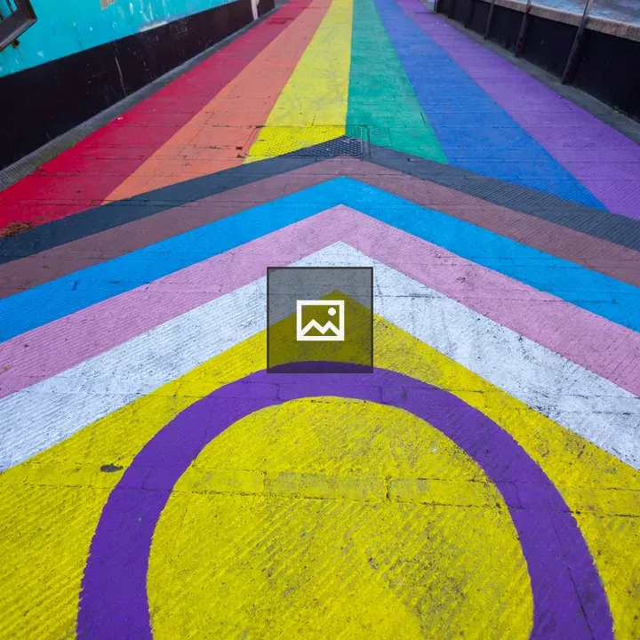 Intersex Pride Flag on Street