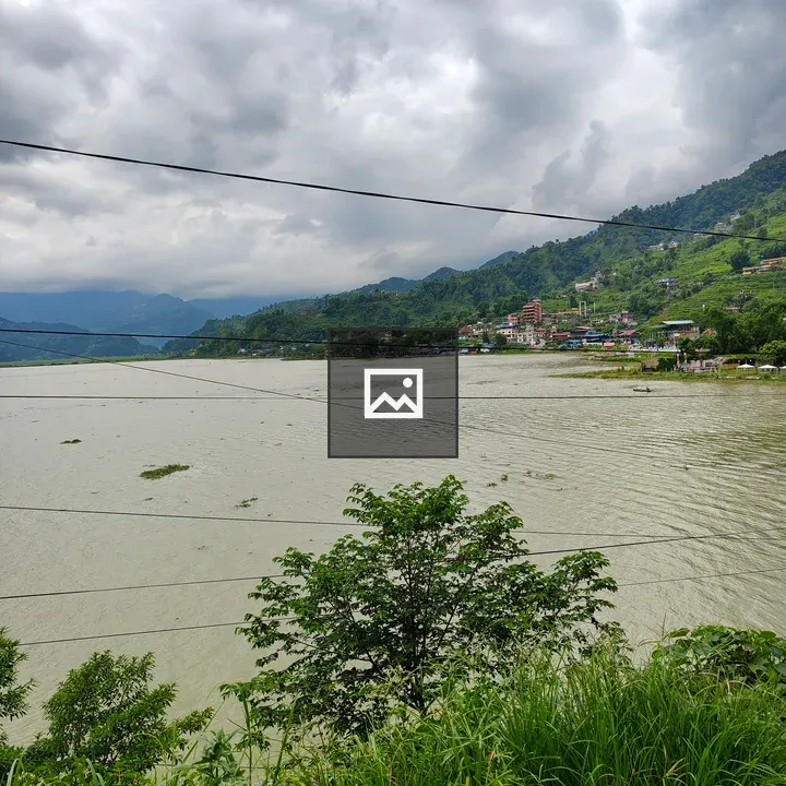 Lake in green valley