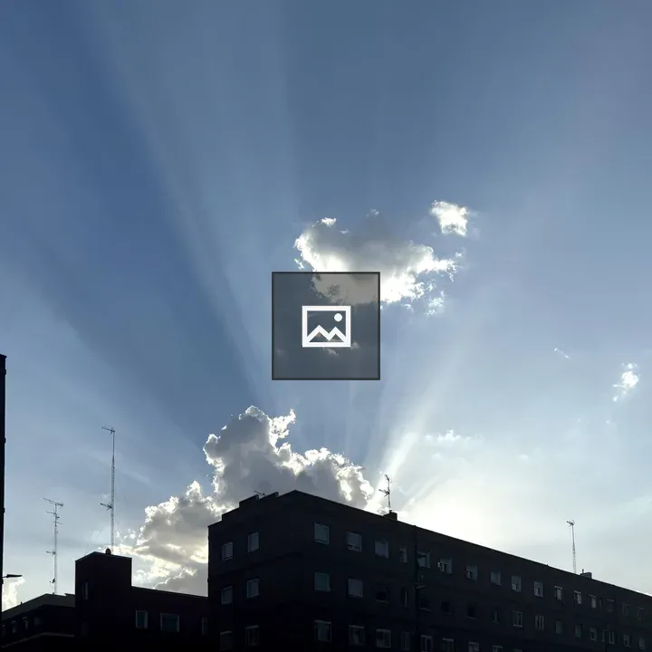 Sunbeams Behind Building