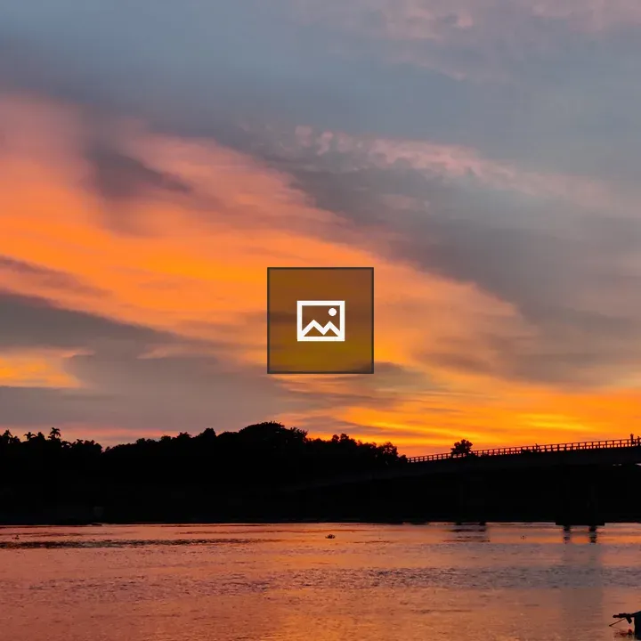 Evening Sky Lights over Water