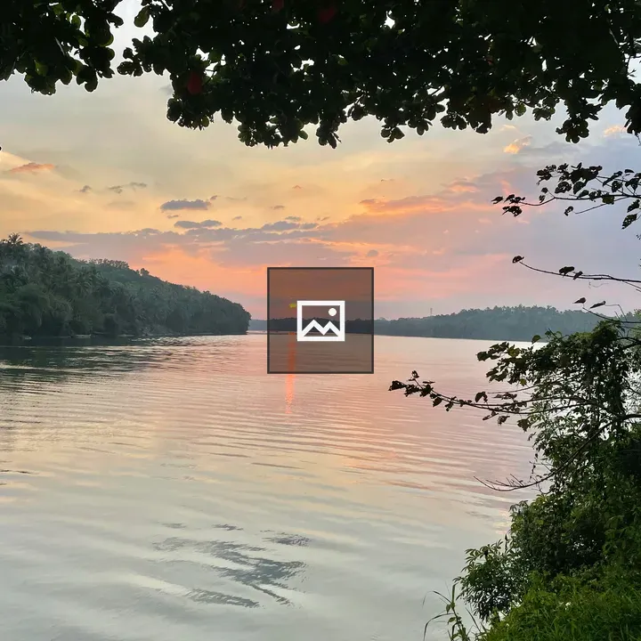 Sunset on Chaliyar River bank