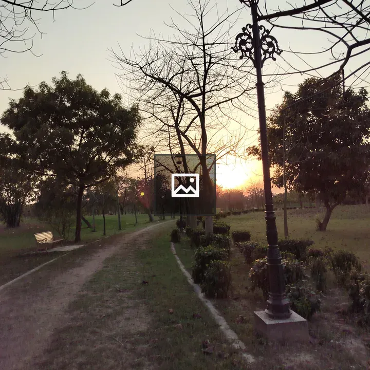 Evening park path