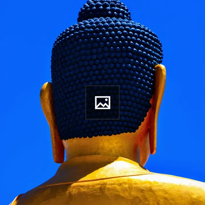Buddha statue back of head in Ladakh