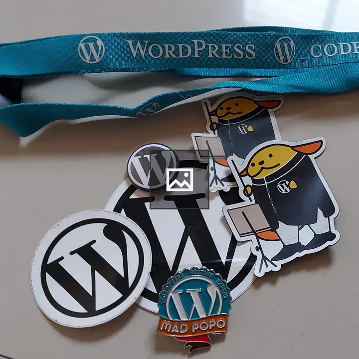 WordPress Stickers and Lanyard