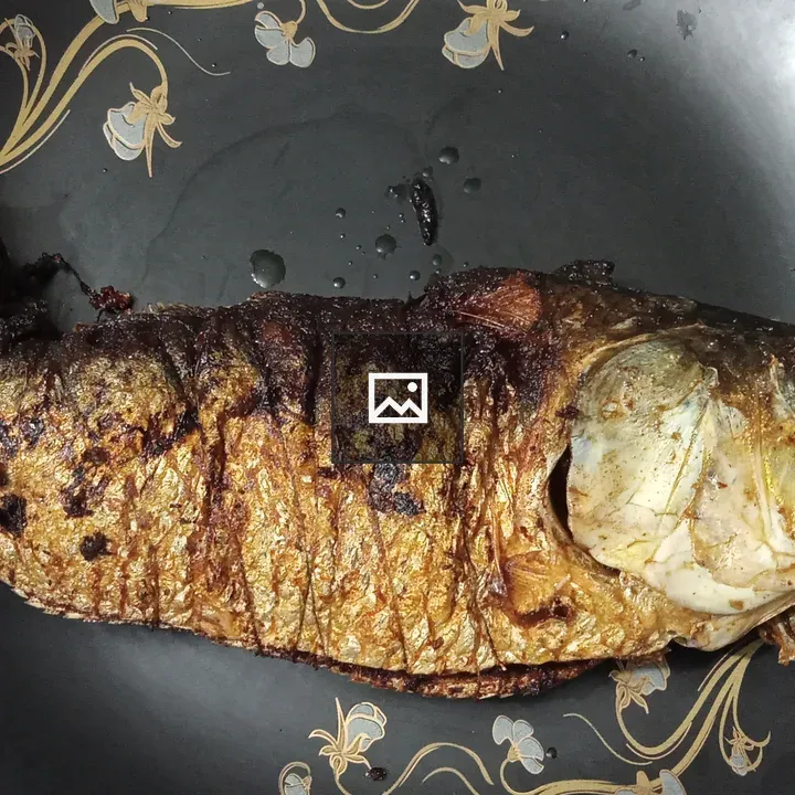Cooked fish on plate
