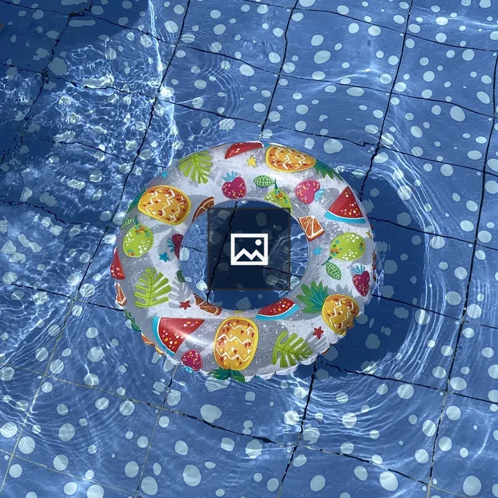 Inflatable Swim Ring with Fruit Pattern