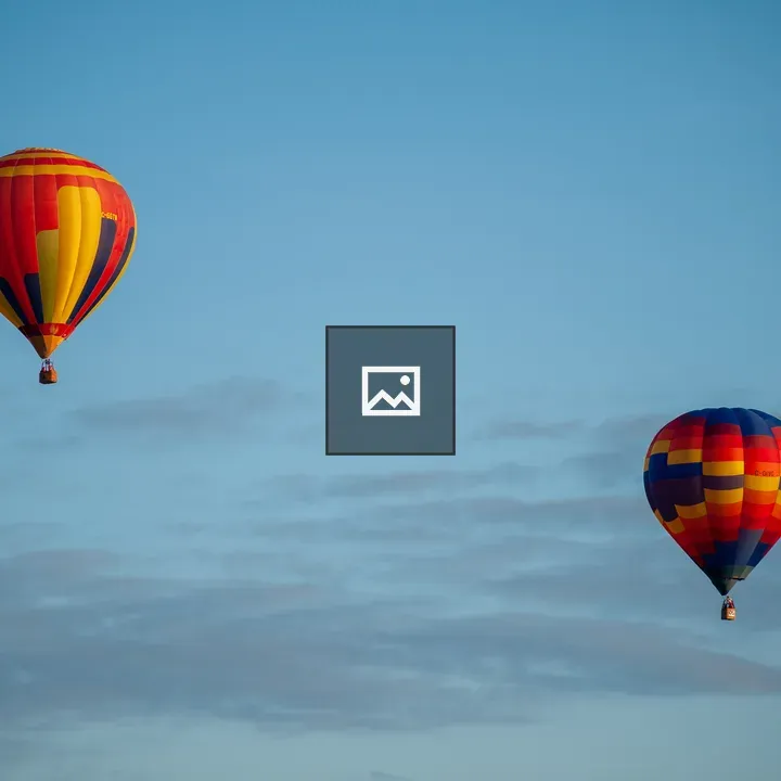 Two colorful hot air balloons