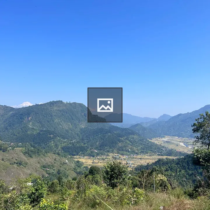 Hilltop landscape with paddy fields