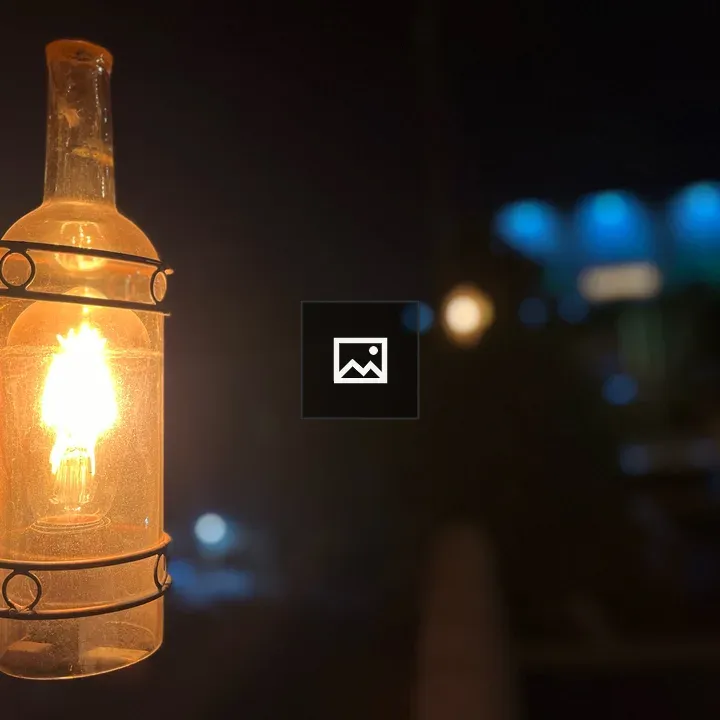 Upcycled glass bottle light fixture