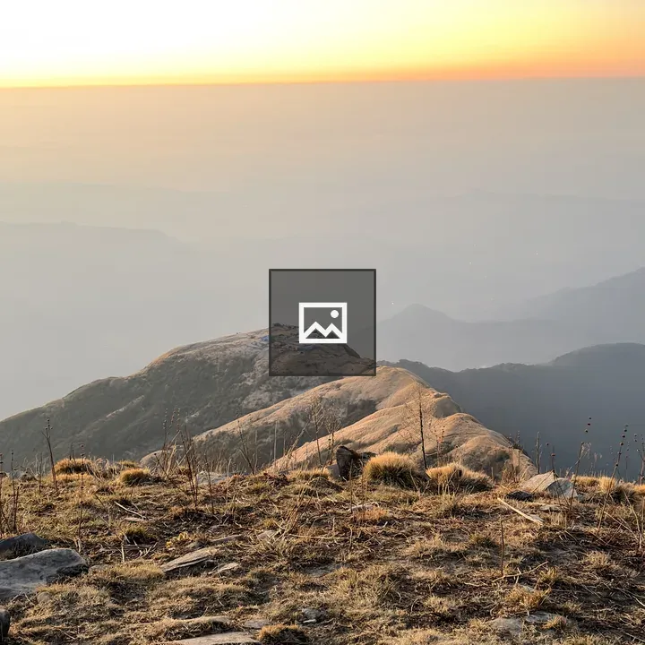 Sunrise over mountain ridge