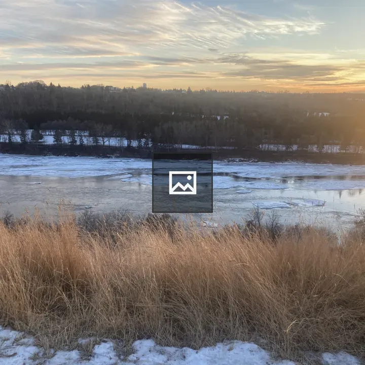 North Saskatchewan River at Edmonton Winter Skyline