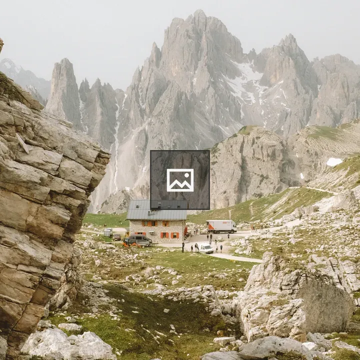 House by rocky terrain in Italy