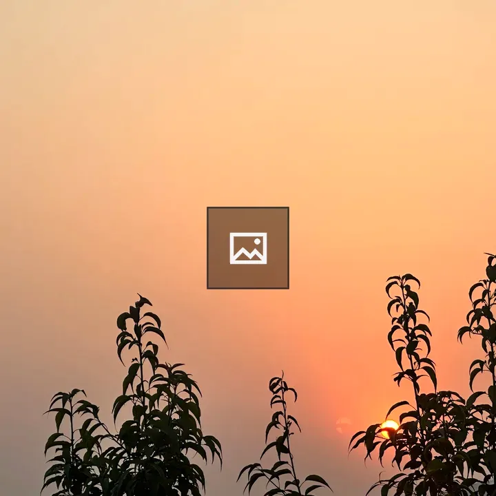 Sunset with golden hues