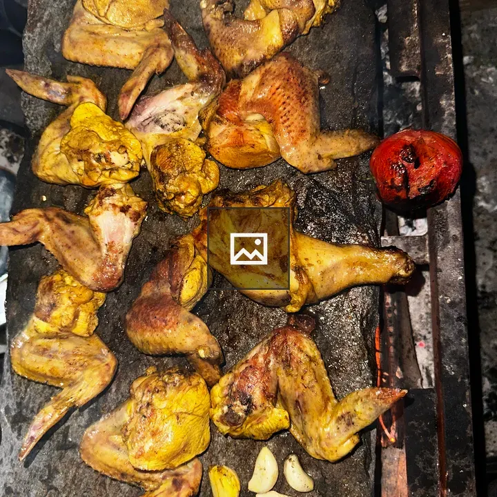Grilled chicken and potatoes