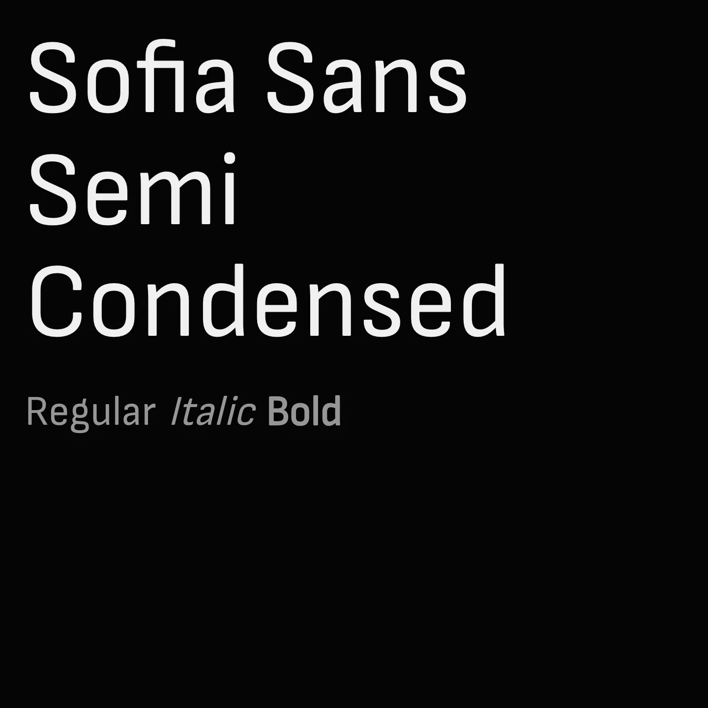 Sofia Sans Semi Condensed