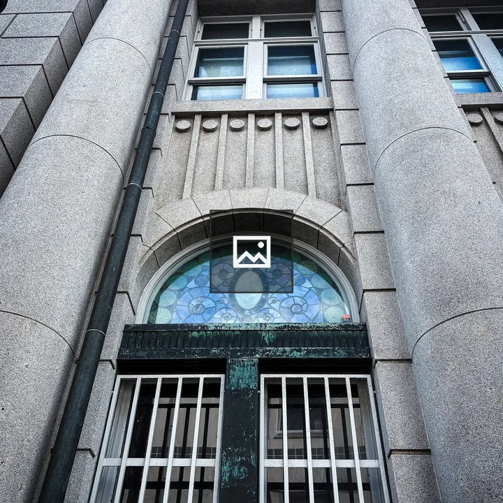 Historic building facade close-up