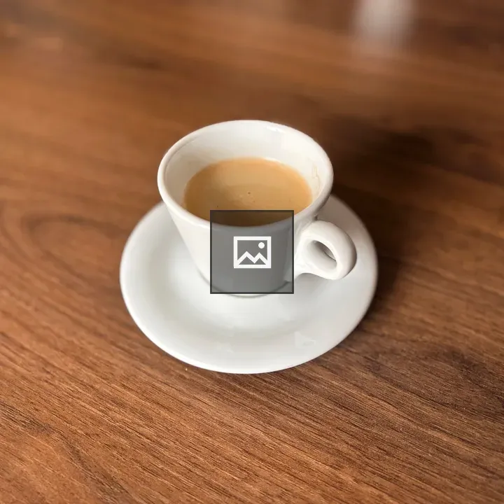 Espresso Cup on Wood Table