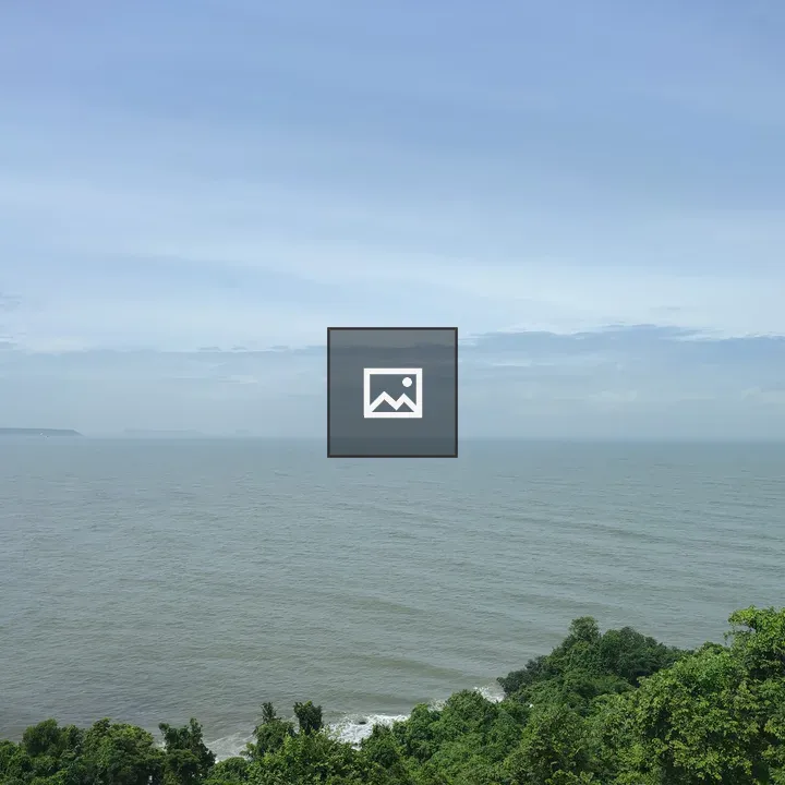 Ocean scene with blue sky