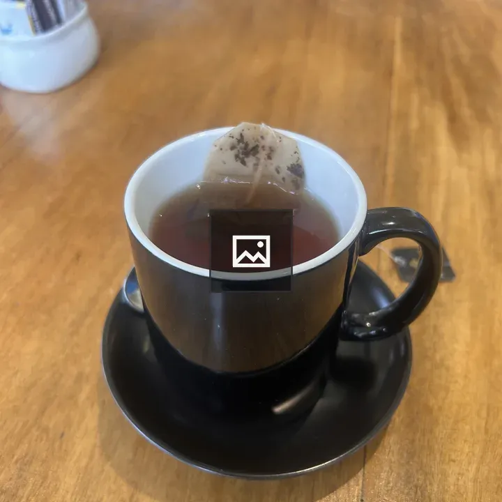 Tea cup on wooden table