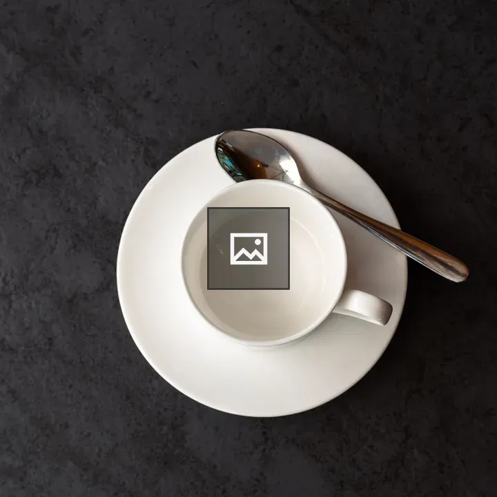 Looking Down at Empty Coffee Cup