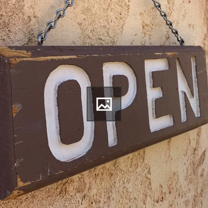 Wooden Open Sign