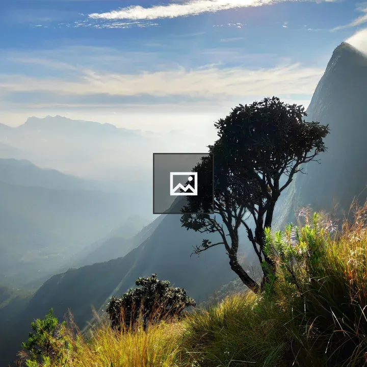 Misty mountains at dawn