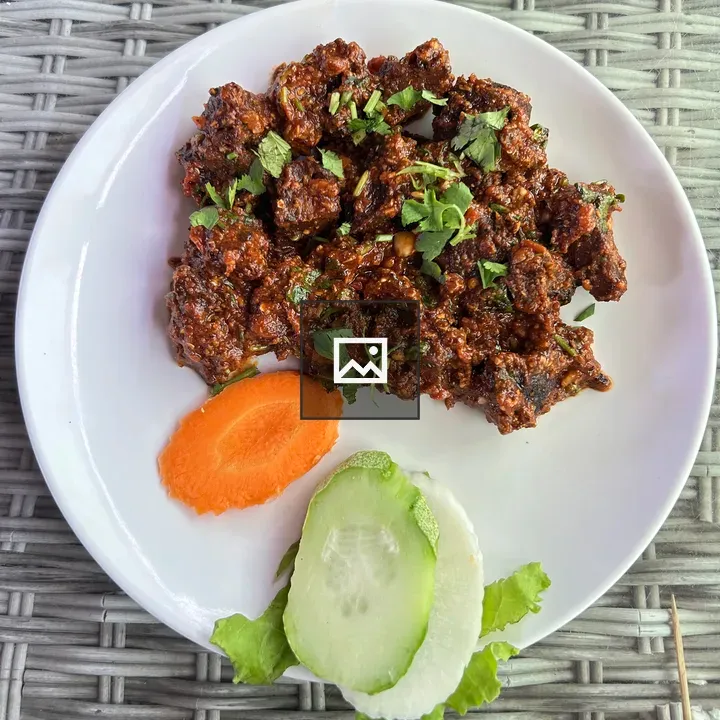 Spicy dish with cilantro