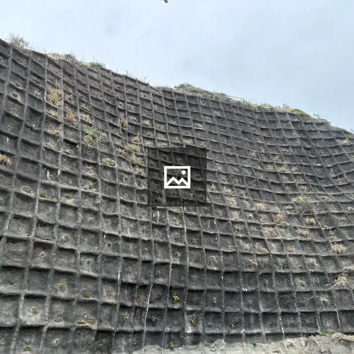 Vertical wall with grid texture