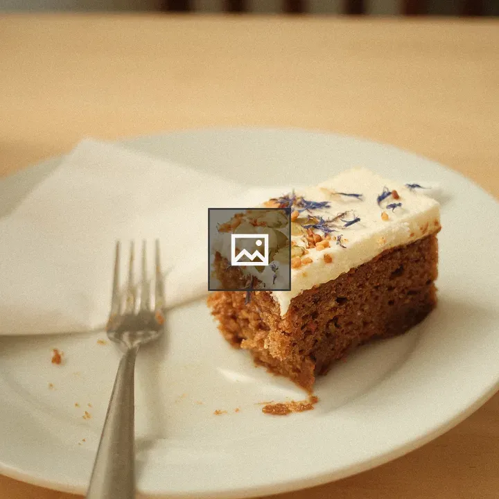 Slice of cake with flowers