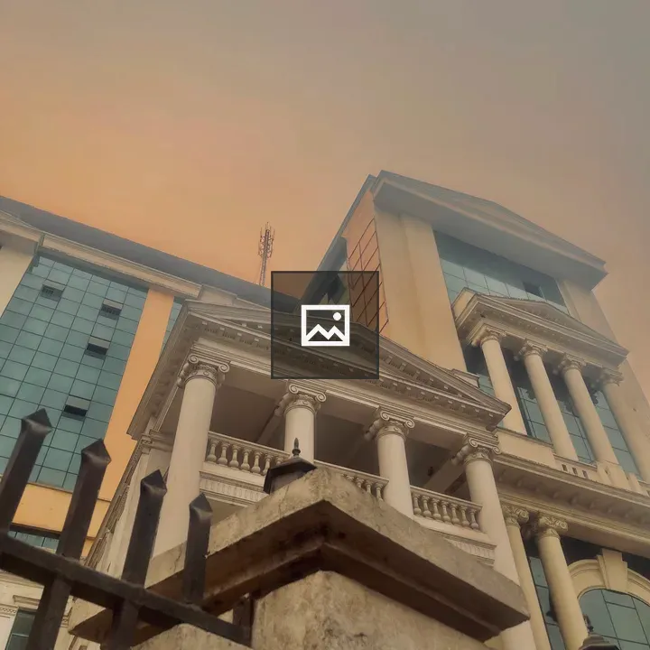 Neoclassical building facade