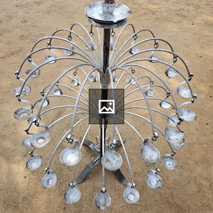Traditional temple lamp in Kozhikode