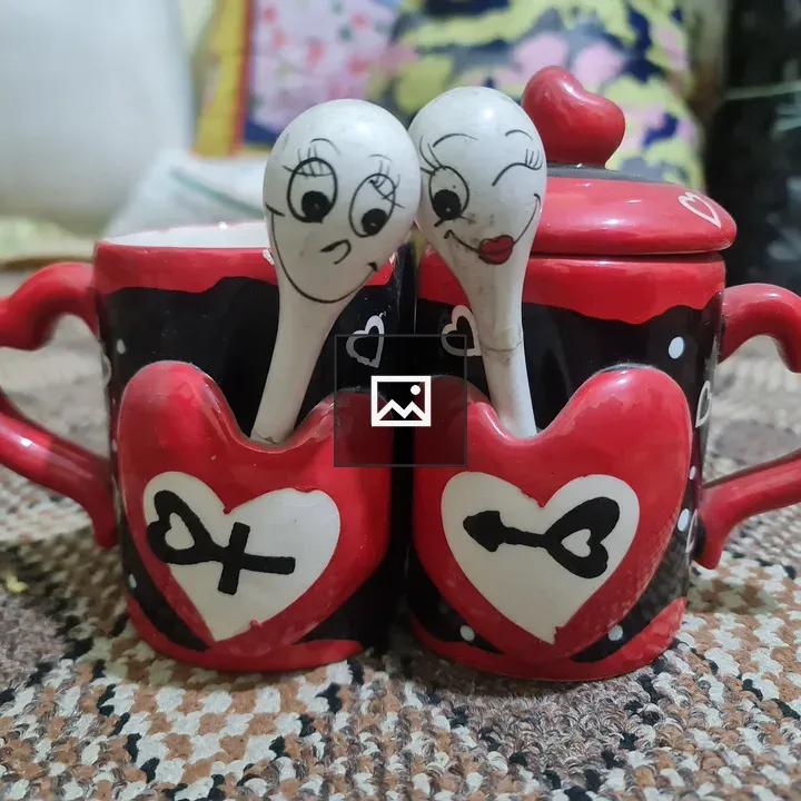 Pair of Tea Cups and Spoons