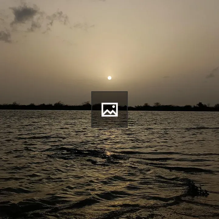 Beautiful sunset over water