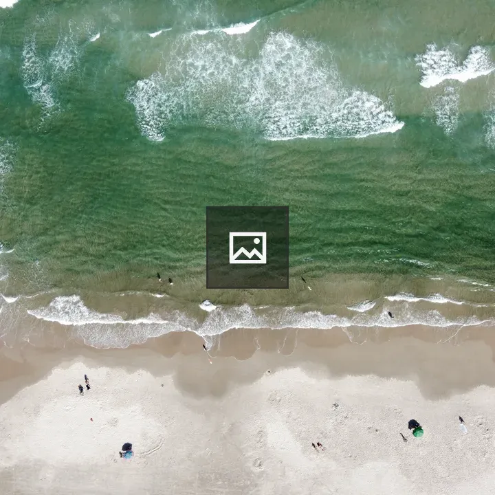 Aerial Beach Scene with People
