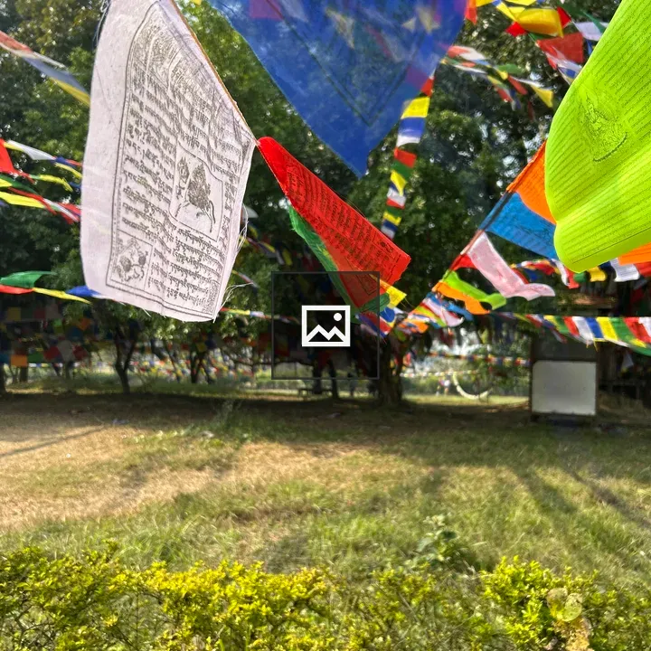 Prayer Flags Fluttering in Breeze
