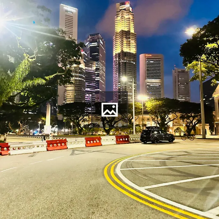 Tall buildings and road in Singapore