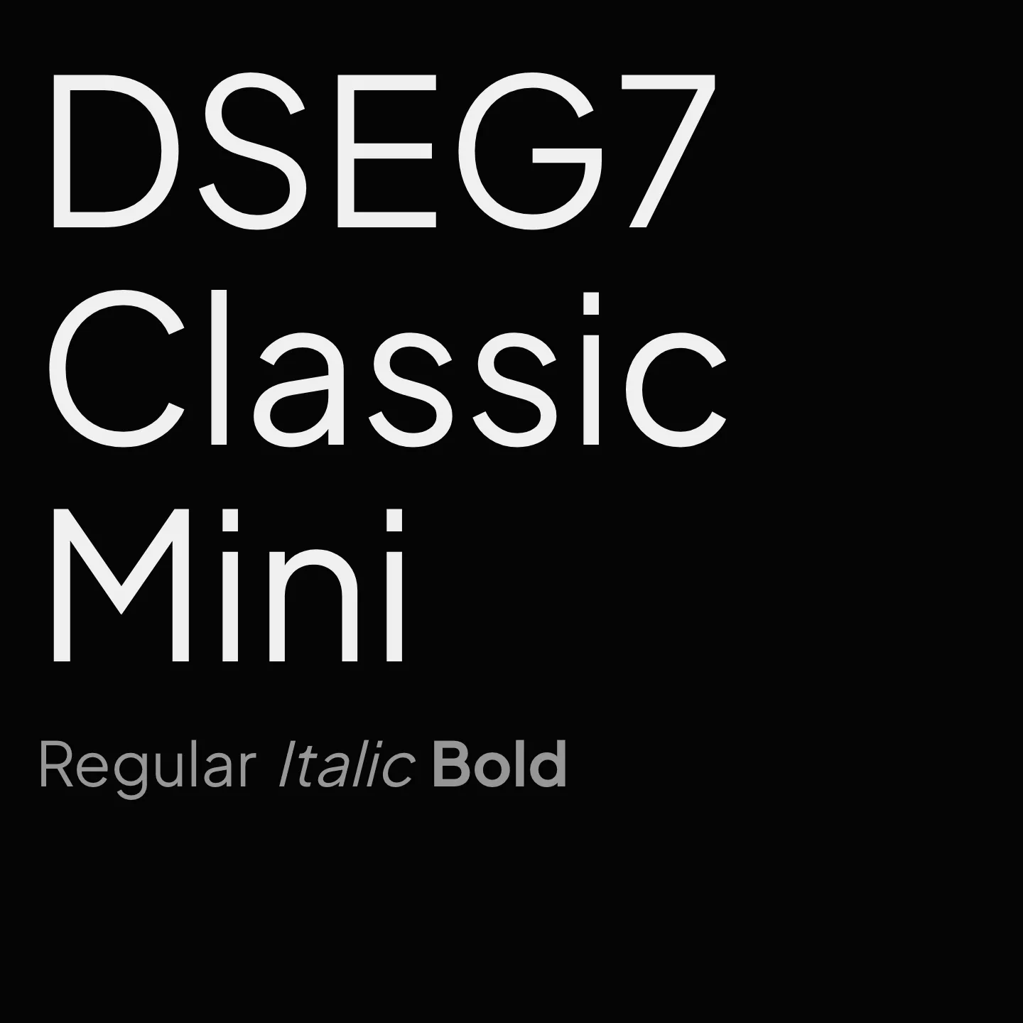 DSEG7 Classic Mini