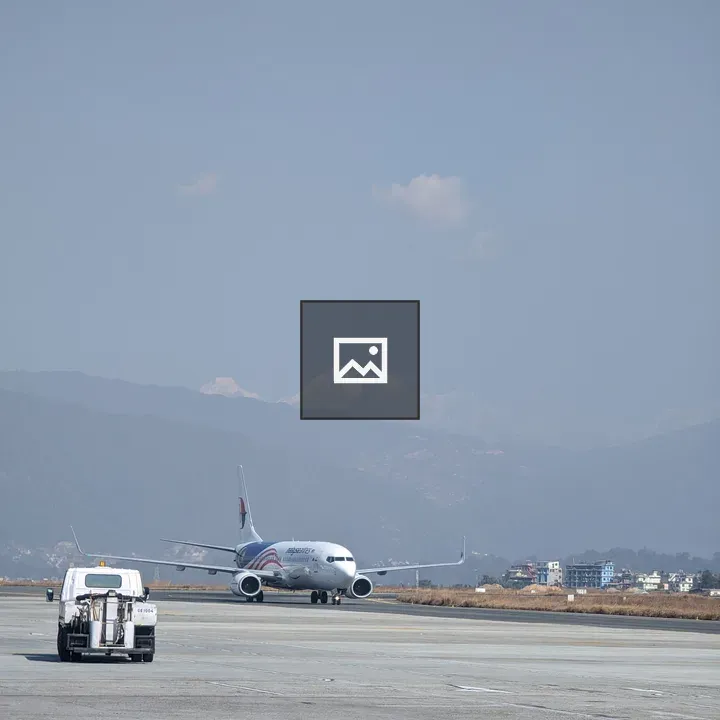 Airplane on Kathmandu Runway