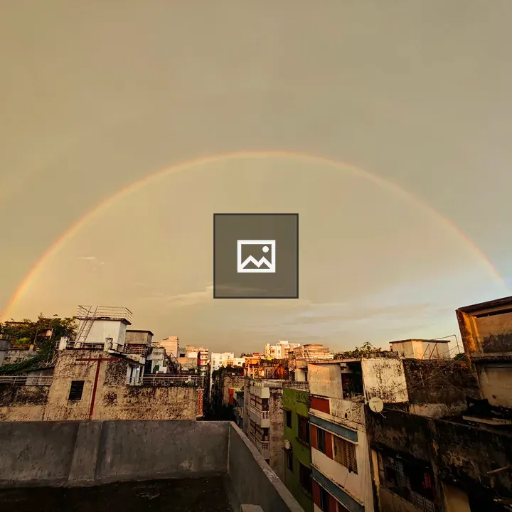 Double rainbow over Dhaka skyline