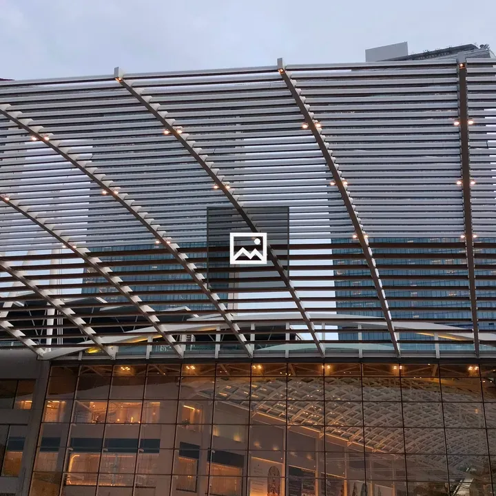Modern architectural canopy at Marina Bay Sands