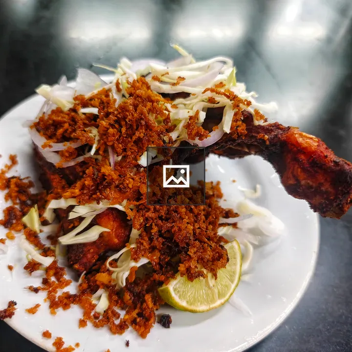 Fried chicken leg dish