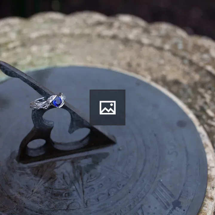 Engagement ring on sundial