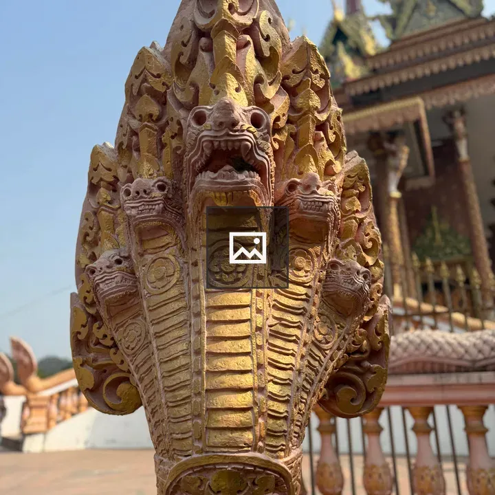 Ornate Naga Sculpture Close-up