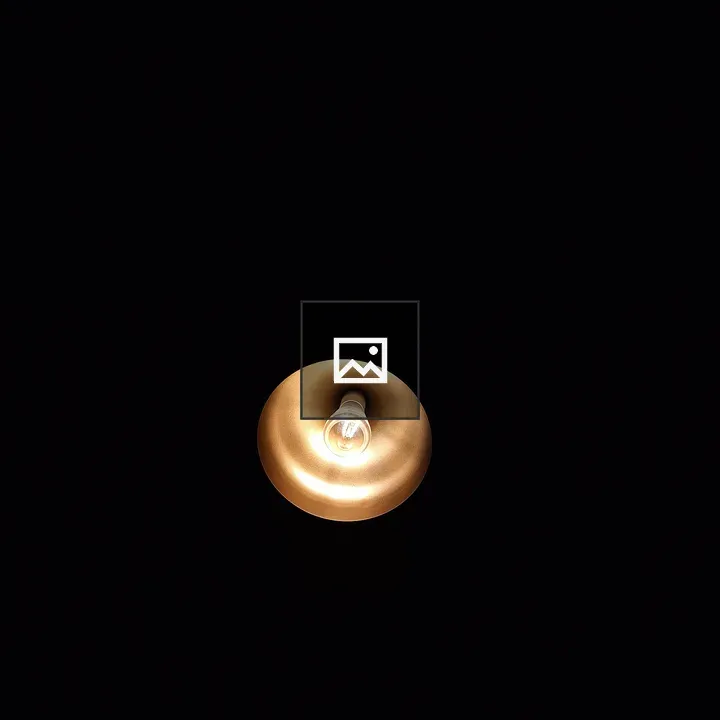 Lonely light in a dark room