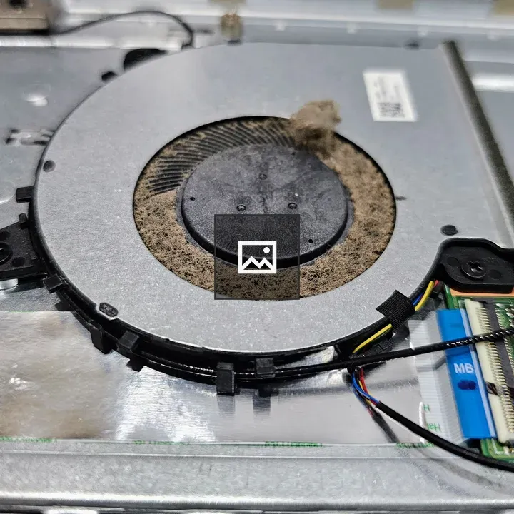 Dusty laptop cooling fan