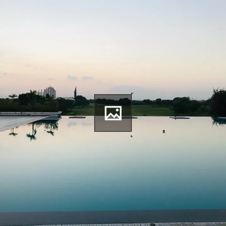 Pool reflection at dusk
