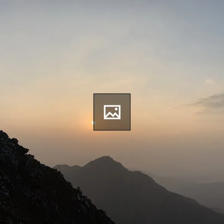 Orange sunrise over mountains