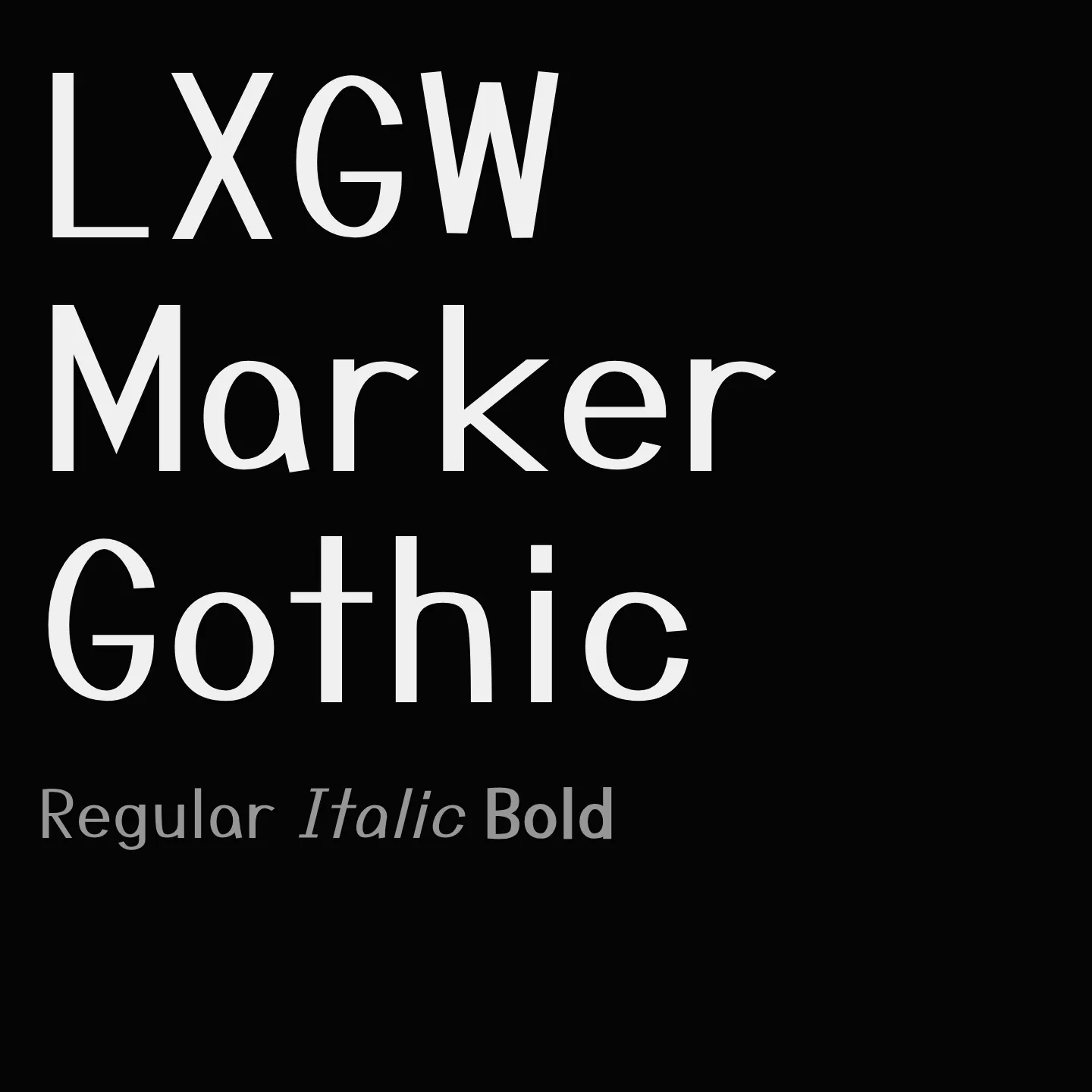 LXGW Marker Gothic